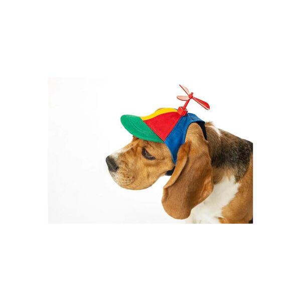 Funny Propeller Dog Hat with Adjustable Chin Strap for Small and Medium Dogs