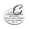 Funny Stainless Steel Pet Tag with Engraved I Got Lost Prowling for Bitches Design