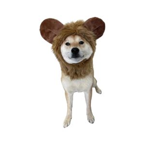 Furry Lion Costume for Dogs Medium Size Halloween Pet Cosplay