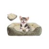 Furry Sherpa Material Dog Bed for Small Breeds with Reversible Cushion