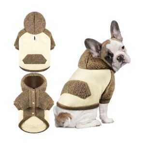 Fuzzy Thermal Medium Size Dog Coat for Small Dog Chest Size 74 inches Winter Wear