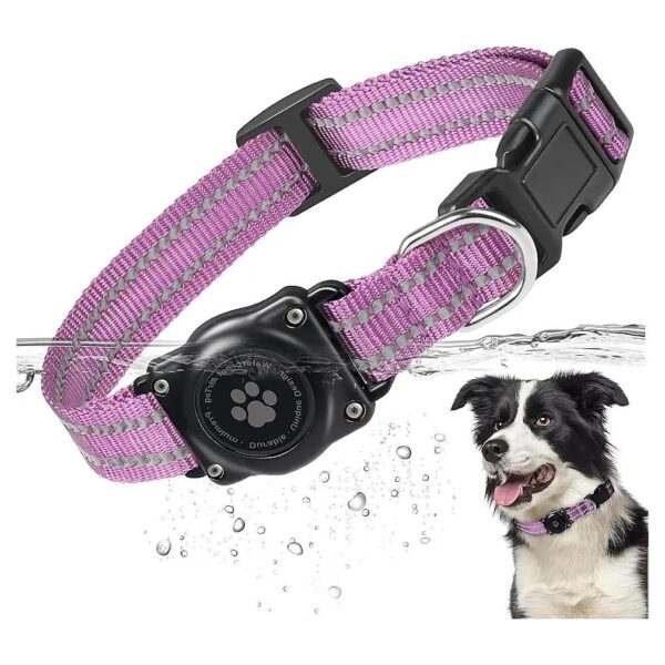 GPS Tracker Dog Collar with Air Tag Holder, Waterproof, Adjustable, and Reflective,