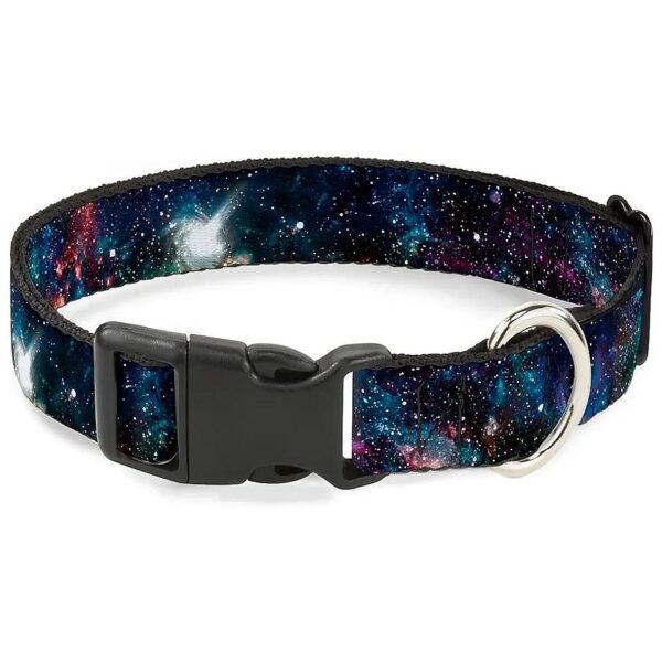 Galaxy Themed Plastic Clip Collar with Buckle for Dogs of All Sizes