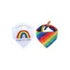 Gay Pride Dog Bandanas, 2 Pcs Rainbow Cotton Handkerchiefs for Pet Wear