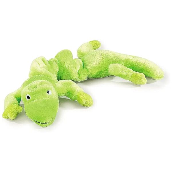 Gecko Dog Toy with Squeaky Head and Tail for Aggressive Chewers Green 16-24