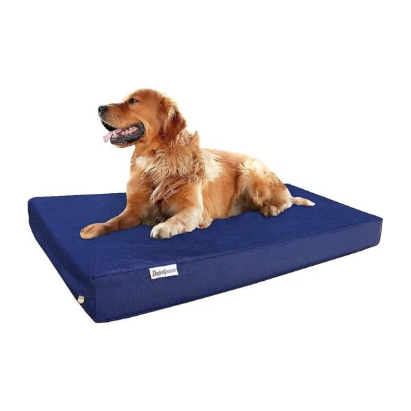 Gel Infused Cooling Memory Foam Dog Bed with Waterproof Liner and Durable Cover