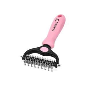 Gentle Dematting and Deshedding Brush for Pets Prone to Matting and Shedding