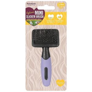 Gentle Oblong Slicker Brush for Small Pets Keeps Coats Soft and Silky