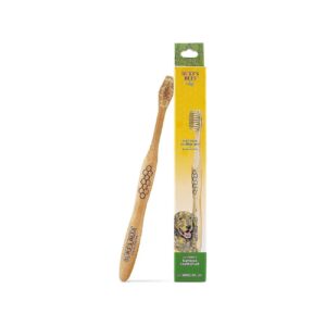 Gentle Oral Care for Dogs with Natural Bamboo Toothbrush and Soft Bristles