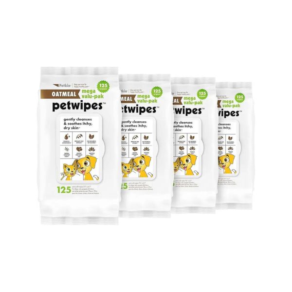 Gentle Organic Pet Wipes for Dogs and Cats, 500 Total Wipes