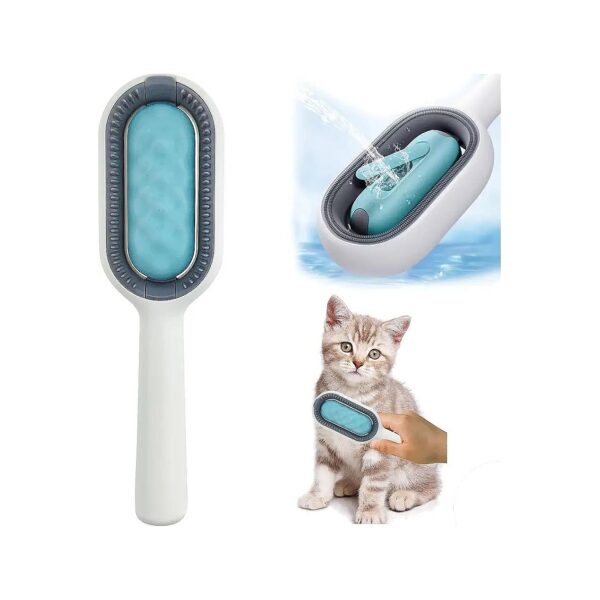 Gentle Pet Grooming Brush with Unique Water Tank Design for Easy Cleaning and Massaging