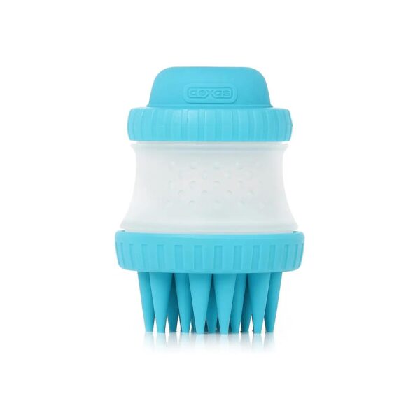 Gentle Silicone Dog Washing Brush with Built-in Shampoo Reservoir for a Thorough Cleaning