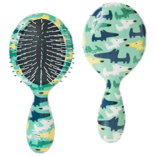 Gentle Small Breed Hair Detangler Brush in Dog Camo Nylon Bristles Ease Tangles