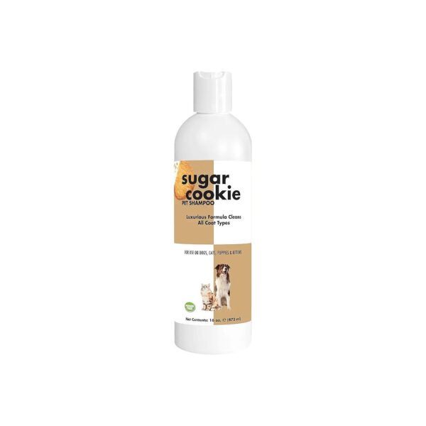 Gentle Sugar Cookie Shampoo for Pets 16 oz, Biodegradable and Non-Toxic