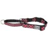 Gentle Training Dog Collar with Red Tartan Web Martingale Design and Adjustable Size