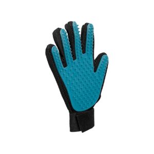 Gentle Turquoise Grooming Glove for Dogs and Cats Softens Coat