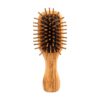 Gentle Wood Brush with Real Pins for Separating Tangles and Reducing Pulling