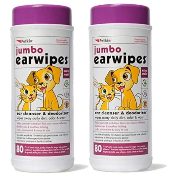 Gentle and Easy to Use Ear Wipes for Pets for Daily Cleaning and Deodorizing