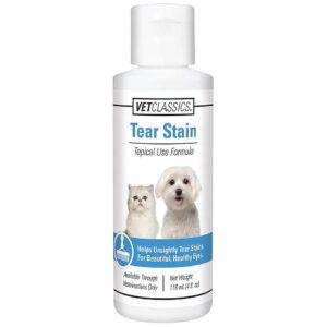 Gentle and Effective Tear Stain Remover for Dogs and Cats, 4 Oz