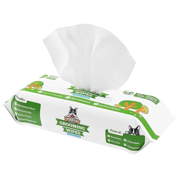 Gentle and Fragrance-Free Dog Grooming Wipes for Paws, Butt, and Body