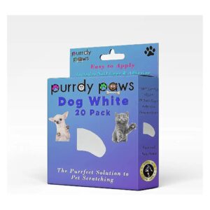 Gentle and Protective White Nail Caps for Large Breed Canines