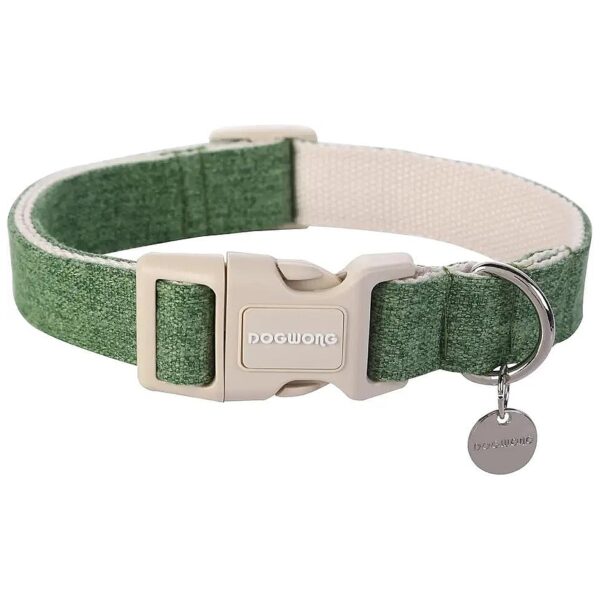 Gentle and Soft Green Cotton Dog Collar for Puppy Wedding Necklace