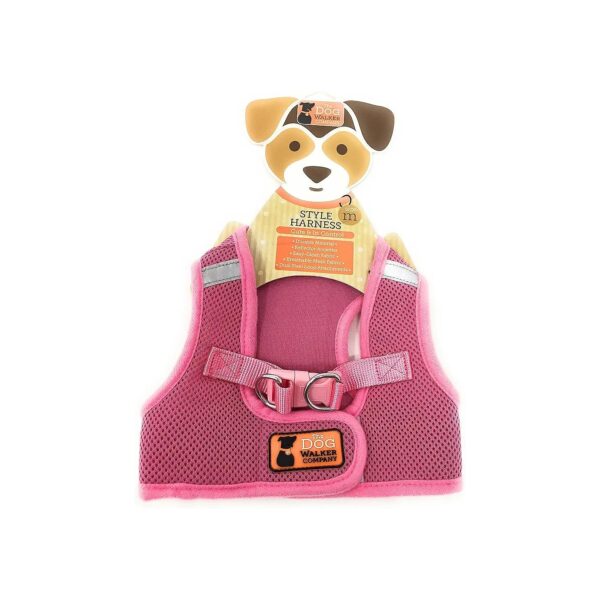 Gentle on Skin Mesh Dog Harness for Small to Medium Breeds PINK Size Medium