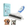 Gentle yet Effective Deshedding Brush for Dogs of All Hair Types and Breeds