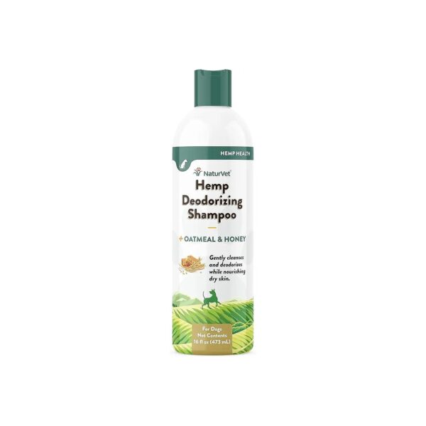 Gently Cleansing Dog Shampoo with Oatmeal and Honey for Healthy Skin and Coat