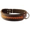 Genuine Leather Braided Dog Collar 5" Wide Strong and Durable