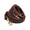 Genuine Leather Dog Leash with Strong Hook for Small to Large Dogs Training and Walking