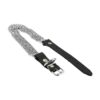 Genuine Leather Straps Metal Chain Dog Collar for Small Medium Large Dogs