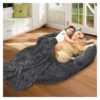 Genuine Orthopedic Giant Dog Bed with Memory Foam and Faux Fur for Large Dogs and Humans