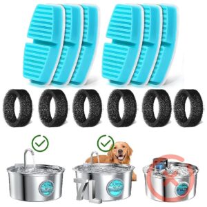 Genuine Replacement Filters and Sponges for FOFNON's 2L Cat Water Fountain