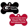 Georgia Bulldogs Official Pet ID Tag with Red Metal and Customizable Details