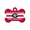 Georgia Bulldogs Officially Licensed Customizable Pet ID Tag for Canines