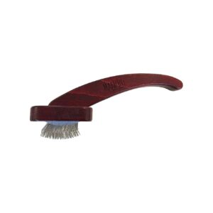 German Engineering Wood Handle Slicker and Pluck Brush for Dog Undecoat and Dematting