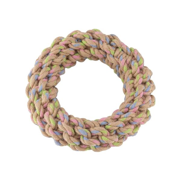 Giant Hemp Rope Ring Chew Toy for Tough Canines