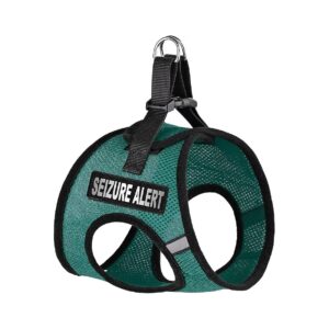 Girth 19-21 Inch Mesh Dog Harness with Seizure Alert Patches and Soft Padded Chest Halter