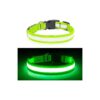 Glow-in-the-Dark Dog Collar with Micro-USB Charging and 3 Light Modes