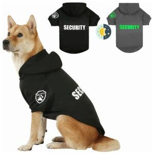 Glow-in-the-Dark Dog Security Winter Coat with Soft Fleece Fabric and Machine Washable