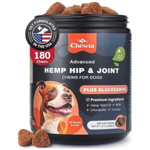 Glucosamine Chondroitin Dog Chews for Hip Joint Support and Skin Coat Health