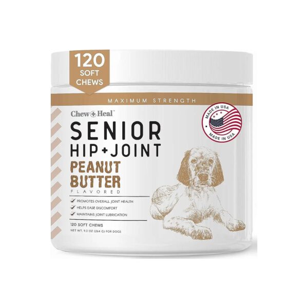 Glucosamine Chondroitin MSM and Omega Supplements for Senior Dogs Hip and Joint Health