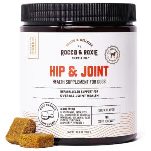 Glucosamine Hip Joint Support for Dogs Soft Chews with Omega 3 Chondroitin MSM 90 Count