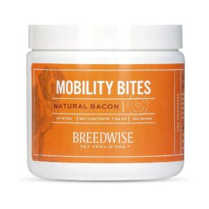 Glucosamine Joint Treats for Hip Health Support in Dogs with Bacon Flavor