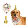 Gold Dog Birthday Bandana and Hat for Small Medium Large Dog Party Supplies Accessories