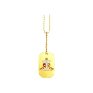 Gold Traditional Greek Nupe Kappa Alpha Psi Dog Tag Fraternity Necklace