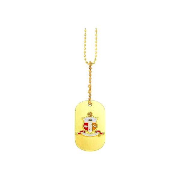 Gold Traditional Greek Nupe Kappa Alpha Psi Dog Tag Fraternity Necklace