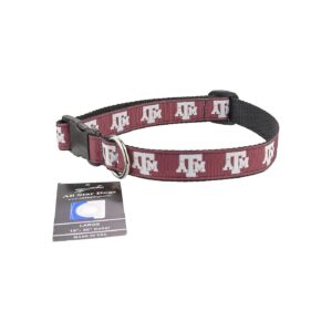 Golden Aggies Ribbon Dog Collar for Large Dogs with Star Design