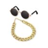 Golden Chain Sunglasses for Small Pets Cats and Dogs Cool Retro Style Photo Props